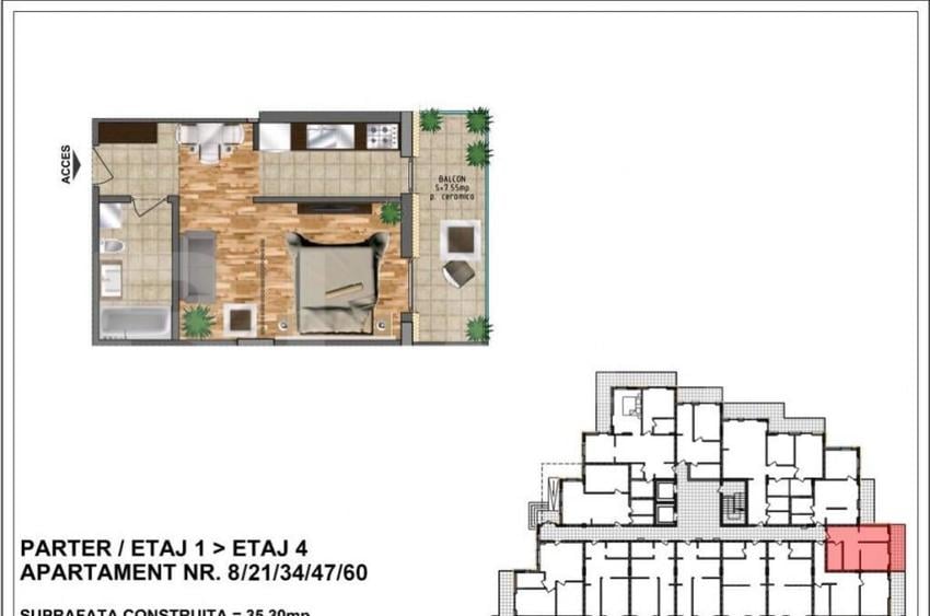 Garsoniera de vanzare bloc nou, zona Aurel Vlaicu 30 m - 1