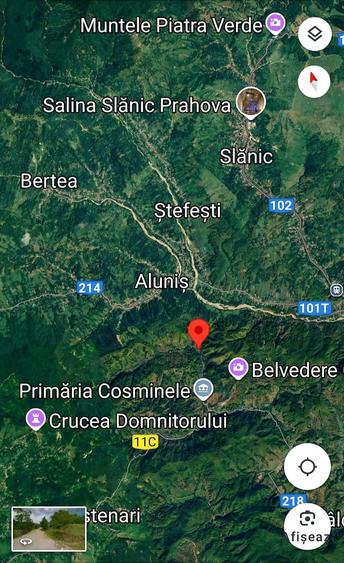 9000 Euro vanzare 220 mp teren asfalt apa gaz si curent Cosminele Prahova superb - 9