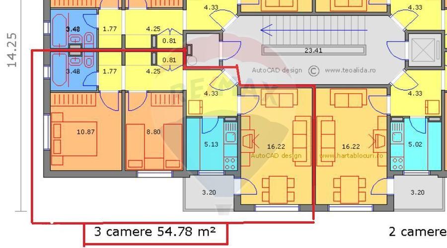 Apartament decomandat cu 3 camere de inchiriat Prevederii Trapezului - 10