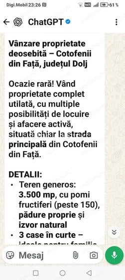 Casa de vanzare cotofeni din fata