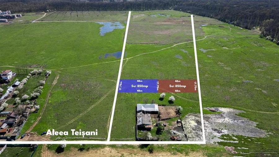 PIPERA - VOLUNTARI ,TEREN INTRAVILAN,852 MP,DESCHIDERE 18 M,LANGA PADURE - 4