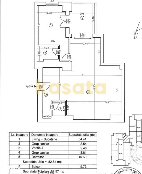 Apartament cu 2 camere, mobilat în Pipera
