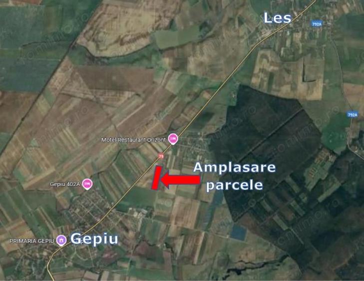 Teren de 533 mp, în Gepiu