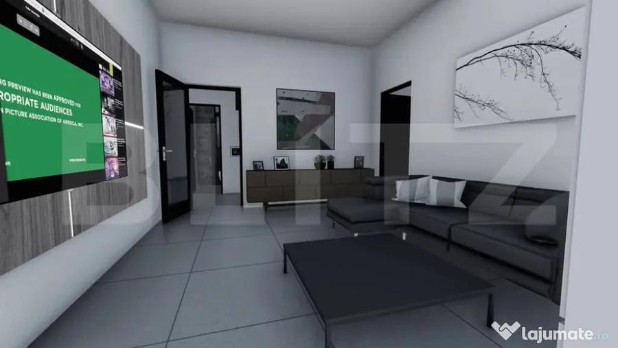 Apartament cu 2 camere semidecomandat în Central