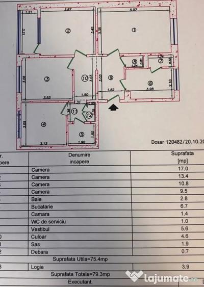 Apartament cu 4 camere decomandat în Dristor