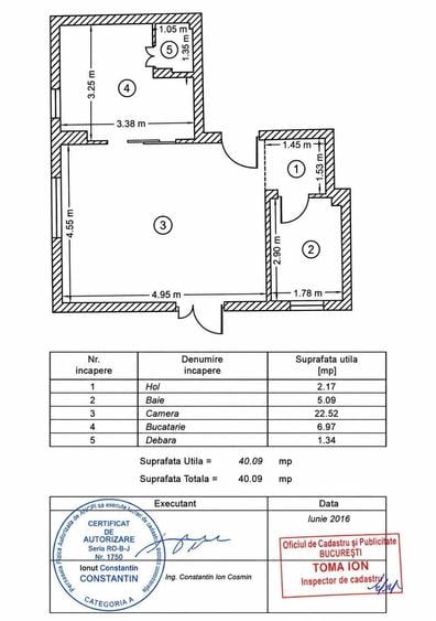 Garsonieră semidecomandată în Băneasa