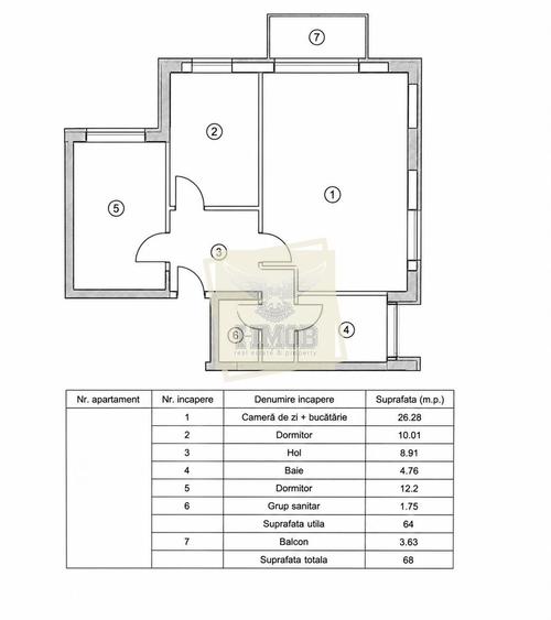 Apartament 3 camere | Etaj 1 | 64mpu | boxa | parcare | Avantgarden - 18