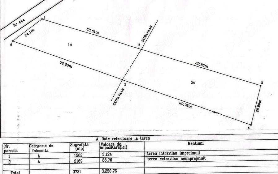 Teren de 3731 mp, în Turcinești