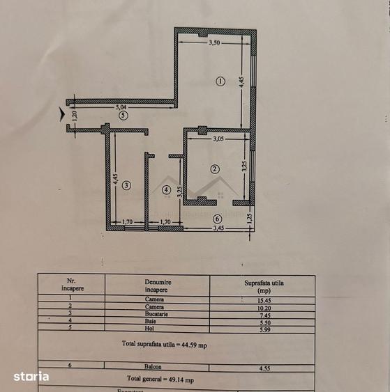 Apartament cu 2 camere decomandat în Moara de Vânt