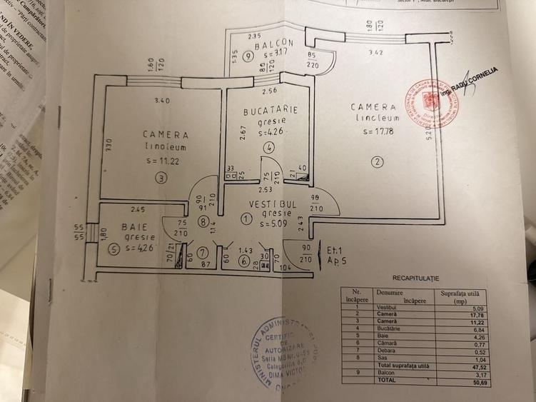 Apartament cu 2 camere decomandat în Beller