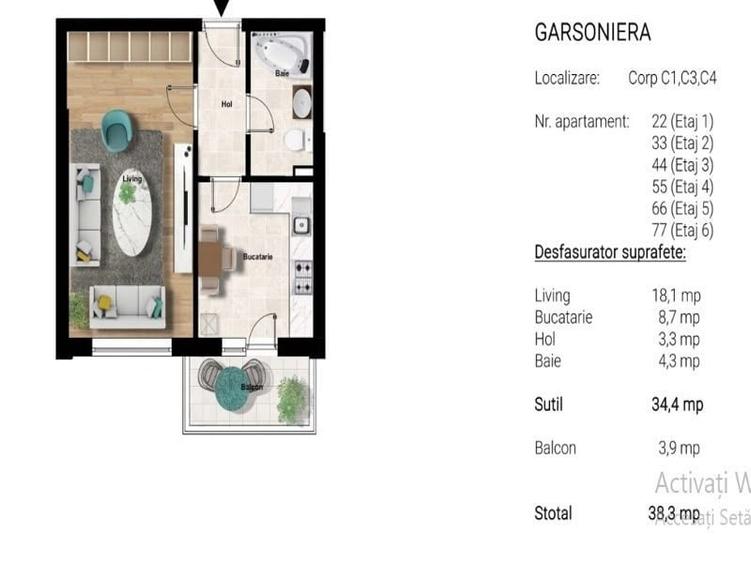 Garsoniera de vanzare | Ideala pentru investitie | 67.000 Euro - 1
