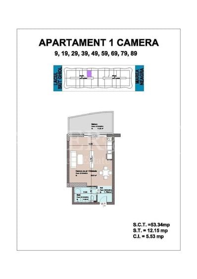 Apartament cu 3 camere în Mamaia