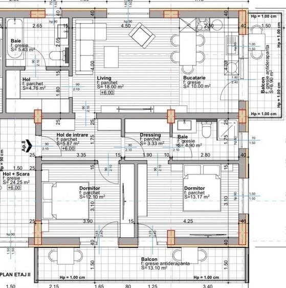 Apartament cu 3 camere decomandat în Cetății