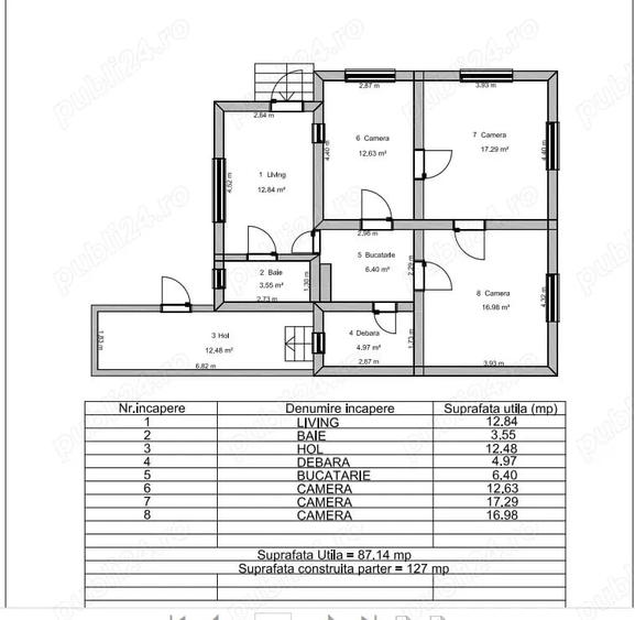Casă cu 6 camere cu Teren 1100 Mp în Colun