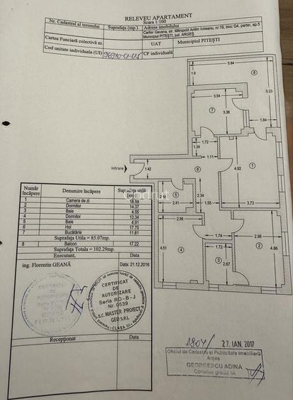 Apartament 3 cam - 89 mp + terasa 20 mp | 2 bai | Mobilat si utilat | Gavana 2
