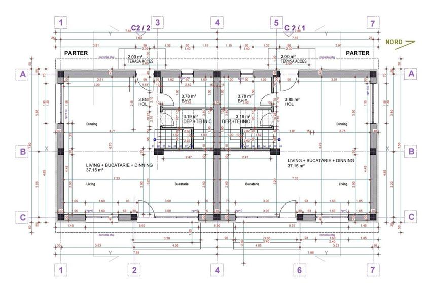 Duplex cu 4 camere cu Canalizare în Theodor Pallady