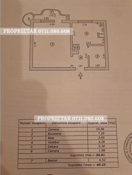 Garsonieră decomandată în Cotroceni