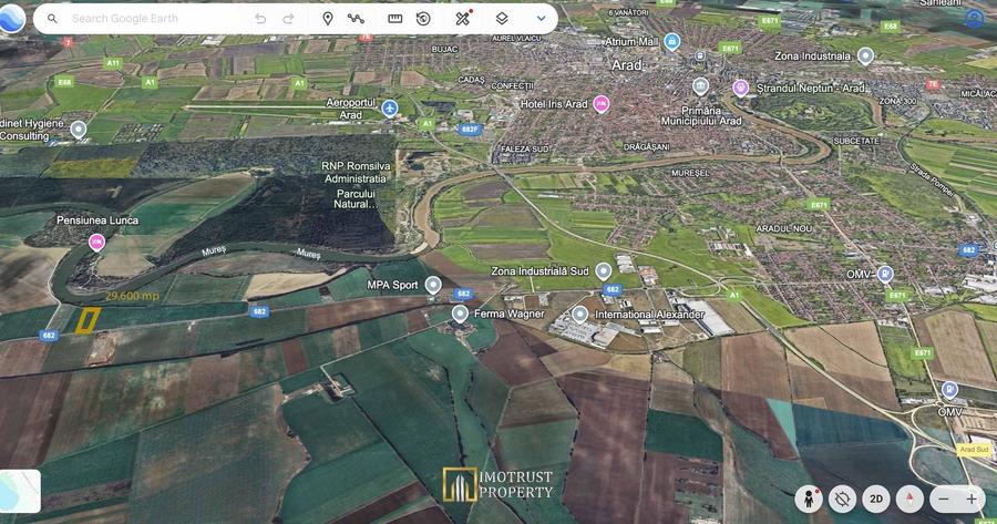 Teren agricol extravilan de 29600 mp, în Sud