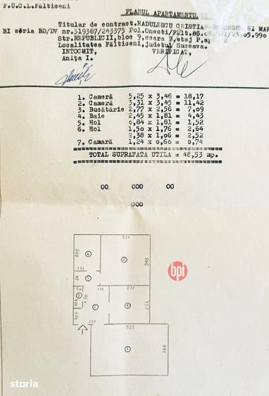 Apartament cu 2 camere în Fălticeni