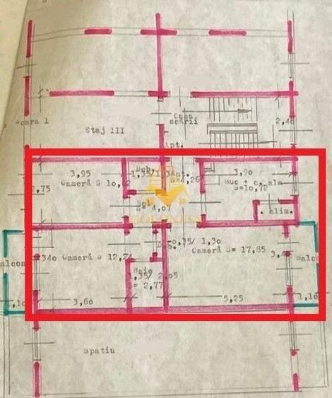 Apartament cu 3 camere decomandat, mobilat în Mănăștur