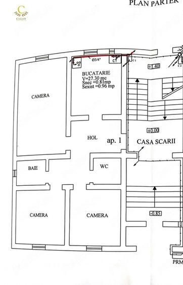 Apartament cu 3 camere decomandat în Matei Basarab