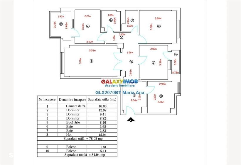 Apartament cu 4 camere decomandat în Ultracentral