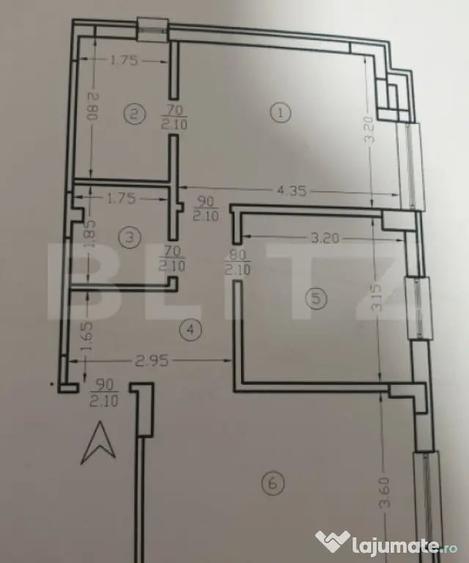 Apartament cu 3 camere decomandat în Baza 3
