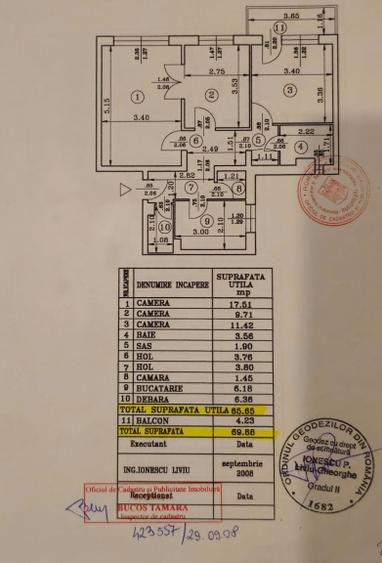 Apartament cu 3 camere decomandat, mobilat în Drumul Taberei