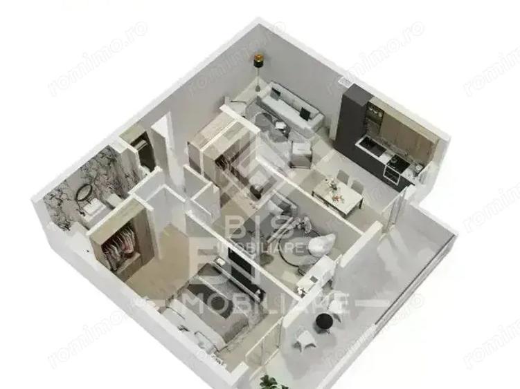 Apartament cu 3 camere decomandat în Industrială
