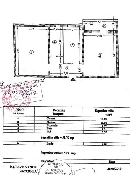 Apartament cu 2 camere decomandat în Nicolina