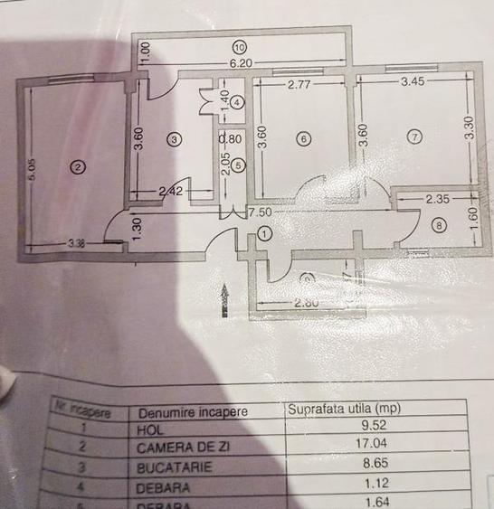 Apartament cu 3 camere decomandat în Apollo