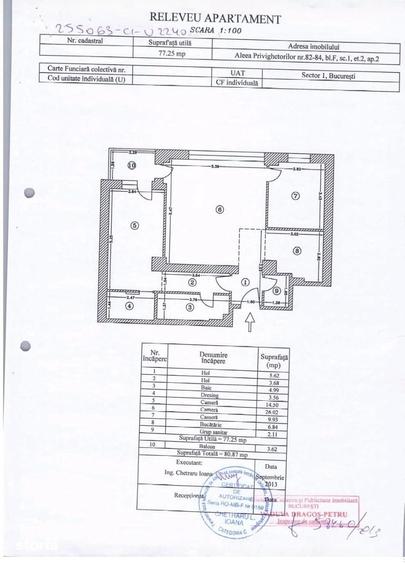 Apartament cu 3 camere, mobilat în Băneasa