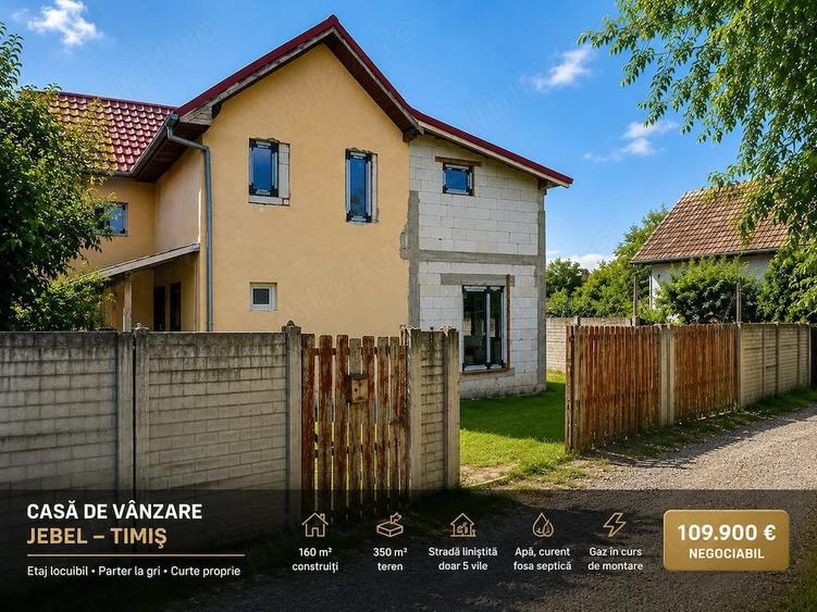 Casă cu Teren 350 Mp în Jebel
