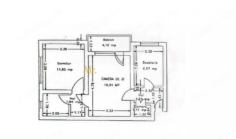 Apartament cu 2 camere semidecomandat în Crevedia