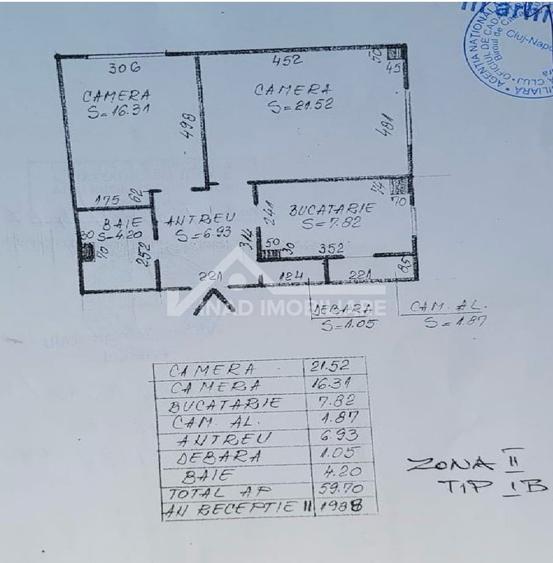 Apartament cu 2 camere decomandat în Gheorgheni