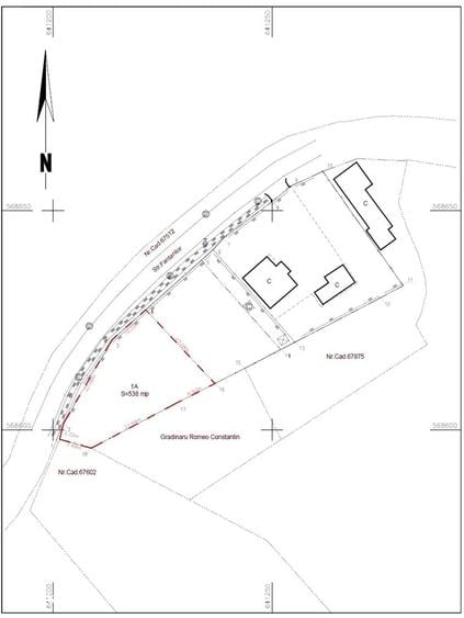Teren Construcții intravilan de 538 mp, în Fântânele (Hemeiuș)