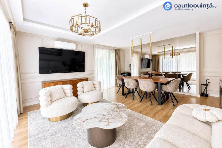 Apartament cu 4 camere decomandat, mobilat în Băneasa