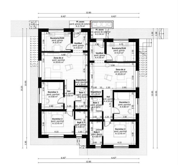Apartament cu 3 camere în Central