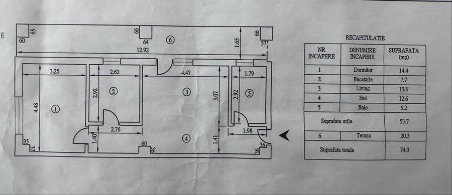 Apartament cu 2 camere semidecomandat în Ostroveni