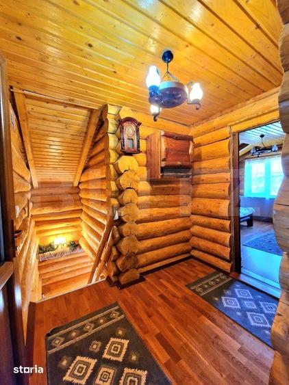 Cabana din lemn rotund, 140 mp utili, 1000mp teren zona turistica - 3