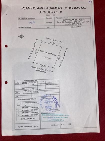 Teren de 600 mp, în Exterior Vest