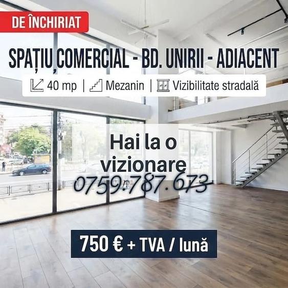 Spațiu comercial, de 40 mp, în Unirii