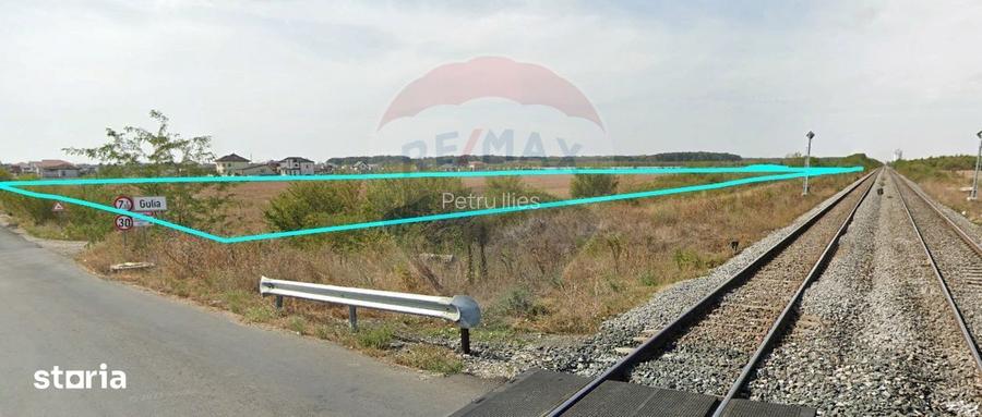 Teren intravilan 19,3 ha/locatie strategica, acces linie CFR/Gulia