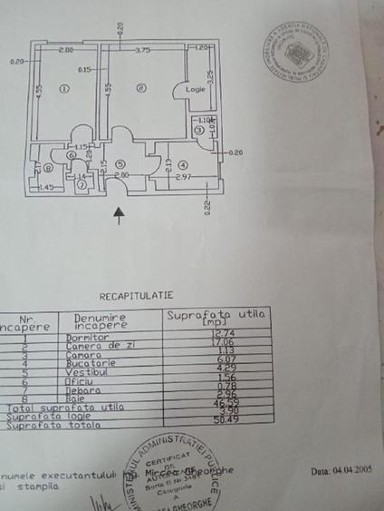 Apartament cu 2 camere decomandat în Titan