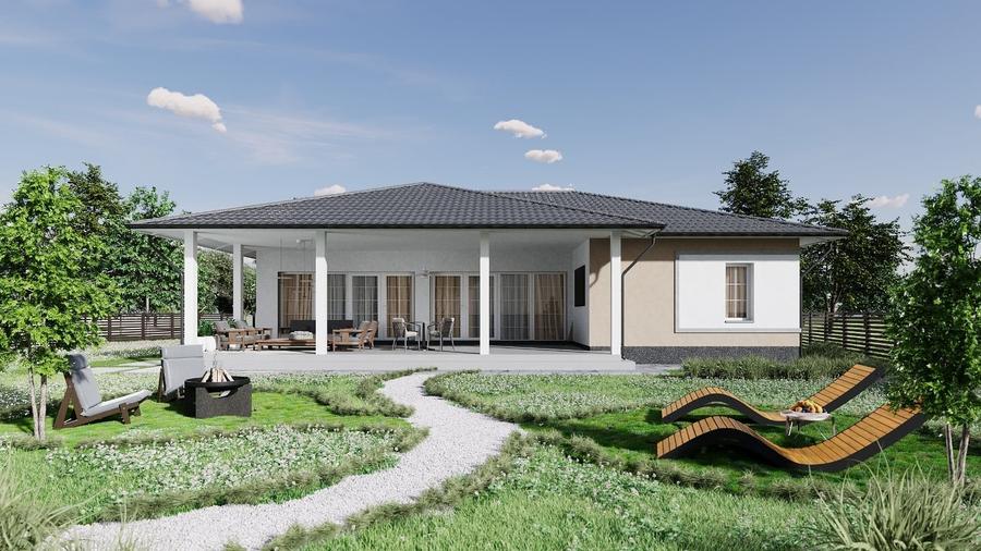 Casă individuală cu 4 camere cu Teren 1010 Mp în Balotești