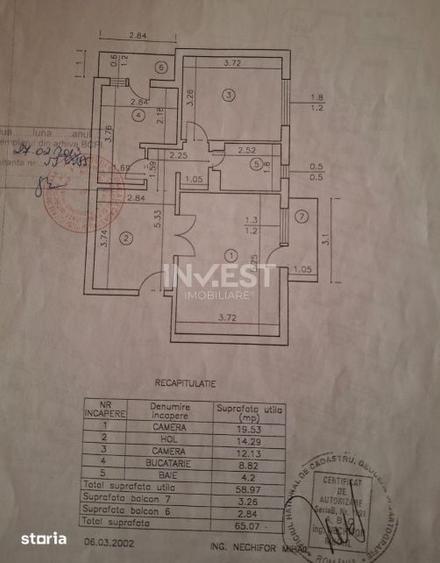 Apartament cu 2 camere decomandat în Canta