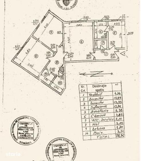 Apartament cu 3 camere semidecomandat în 13 Septembrie