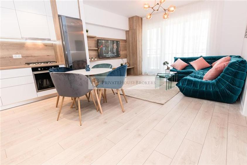 Apartament cu 2 camere semidecomandat, mobilat în Pipera