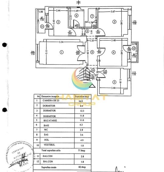 Apartament cu 4 camere decomandat în Olteniței