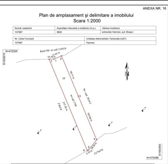 TEREN 5.800 MP DE VANZARE Harman Brasov